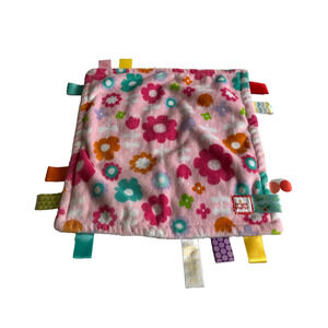 Bright Starts Taggies Floral Flower Square Fleece Tag Lovey Security Blanket